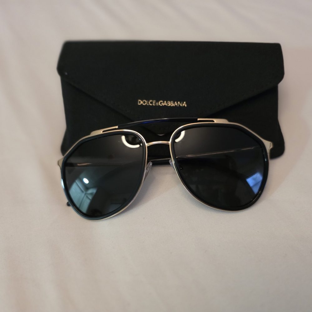 Dolce & Gabbana Black Aviator Sunglasses